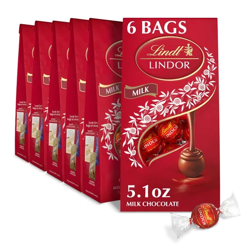Vista 41 de Lindt Lindor - Trufas de chocolate extra oscuro 60 %, caramelo de chocolate negro con centro de trufa suave y derretida, ideal para regalar, 5.1