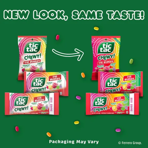 Vista 10 de TIC TAC CHEWY! Fruit Adventure Candy, caramelo masticable afrutado, 7 onzas (el embalaje puede variar)