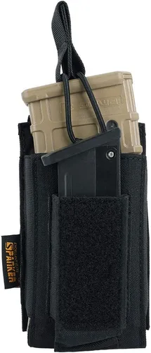 Vista 9 de EXCELENTE ELITE SPANKER - Funda de munición de tipo MOLLE con parte superior abierta, individual/doble/triple, para cargadores elásticos de rifle M4