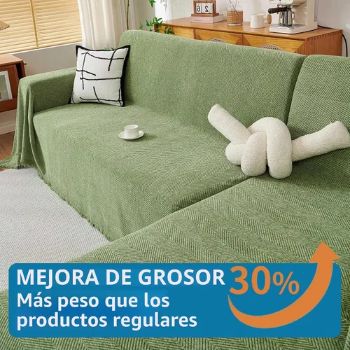 Vista 4 de HAOMAIJIA Funda de sofá antideslizante para sofá de 2 cojines, fundas de sofá seccionales lavables para perros y mascotas, protector de muebles
