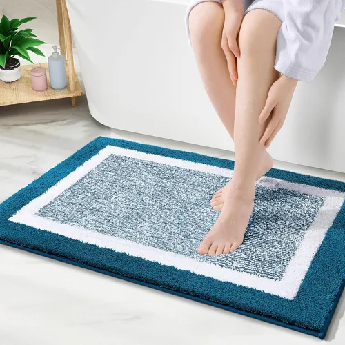 Vista 142 de OLANLY Alfombras de baño 30x20, tapete de baño de microfibra extra suave y absorbente, antideslizante, lavable a máquina, secado rápido, alfombra