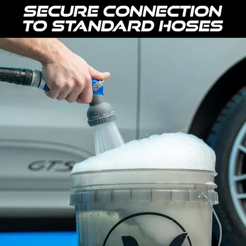 Vista 5 de VIKING Boquilla para manguera de jardín, boquilla de manguera de jardín con 8 patrones de pulverización, control de pulgar ajustable resistente