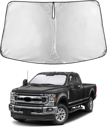 Vista 232 de EcoNour - Parasol plegable para parabrisas de Toyota Tacoma 2016-2025 2026, accesorios para camioneta de 2 puertas y 4 puertas, protector de visera