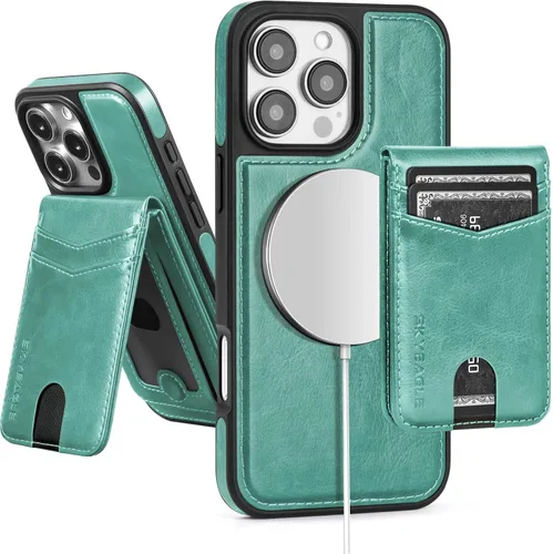 Vista 52 de SkyEagle Funda tipo cartera compatible con MagSafe para iPhone 11, color Negro