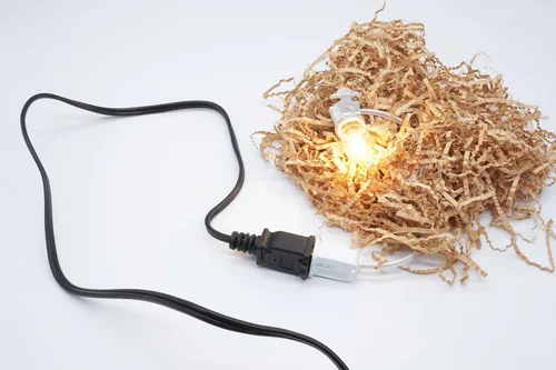 Vista 6 de Cable de extensión negro, cable de alimentación corto de 2 clavijas para interiores, macho a hembra, salida de 18 AWG de EE. UU. de dos clavijas