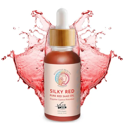 Vista 2 de Aceite de depilación Cyperus Rotundus 100% egipcio de color rojo sedoso, concentrado de aceite de saad rojo puro, cuidado posterior a la cera