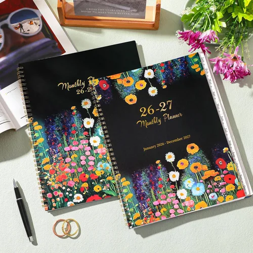 Vista 2 de 2026-2027 Monthly Planner - 2026-2027 Planner from January 2026 to December 2027, Monthly Planners 8.5'' x 11'', 24 Months with Tabs, Back Pocket
