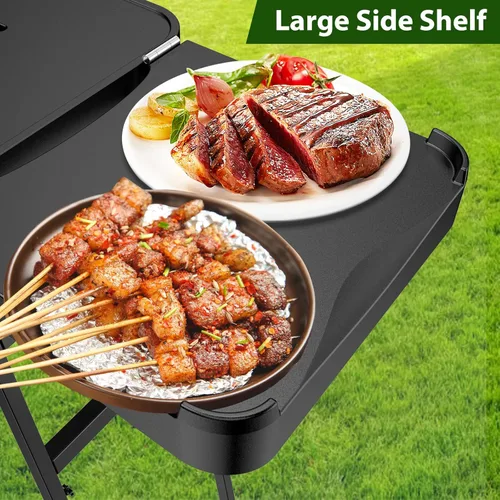 Vista 7 de Mesa de Parrilla Plegable para Interior Portátil Compatible con Parrilla de Madera al Aire Libre Ninja (Serie OG701 OG850 OG951), Espacio Grande