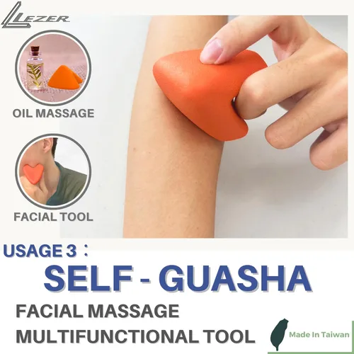Vista 5 de LEZER Punto de masaje gatillo, bola de masaje manual, gancho de cadera, herramienta de liberación de nudo muscular, alivio de tejido profundo