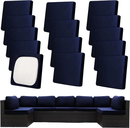 Vista 48 de Fundas de cojín elásticas para patio, fundas de cojín para muebles de patio, fundas de cojín para muebles de patio, protector de muebles lavable