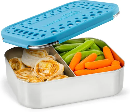 Vista 20 de LunchBots Medium Uno - Recipiente para sándwiches de acero inoxidable, diseño abierto para envolturas, ensaladas o una comida pequeña, ecológico