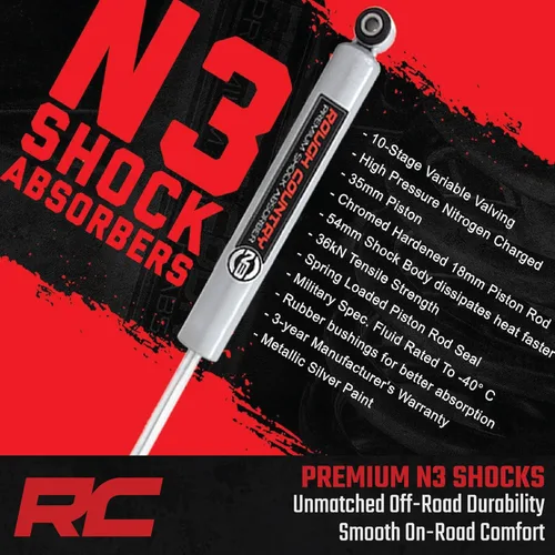 Vista 6 de Rough Country Amortiguadores delanteros N3 de 4.5-5.5" para Ford Ranger 98-11 - 23211_A