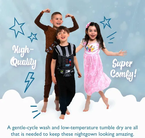 Vista 6 de Disney Girls Princess Frozen Minnie Mouse 3-Pack Nightgown