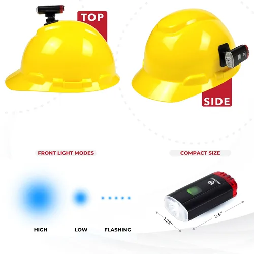 Vista 4 de Luz Recargable para Casco Duro - Luz para Casco de Soldadura, Linterna para Casco de Bomberos Casco de Fuego y Capucha de Soldadura con Accesorios