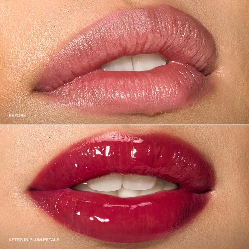 Vista 4 de r.e.m. beauty Wicked: For Good Brillo labial Poppy Plumping Efecto de relleno instantáneo para labios hidratados, más suaves y suaves