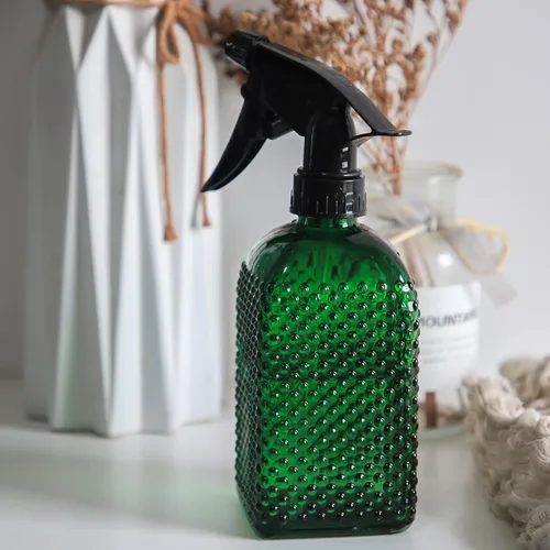 Vista 5 de OFFIDIX Fine Mist Plant Mister, Botellas de spray de presión manual de vidrio, Botella de riego con boquilla ajustable para jardinería
