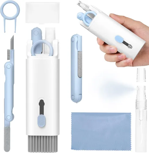 Vista 10 de Kit de limpieza para Airpods, kit de limpieza de auriculares para Airpods Pro 1, 2, 3, bolígrafo de limpieza multifunción con cepillo suave, esponja