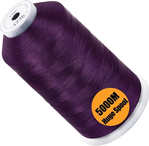 Vista 77 de New brothread - Bobina única de 5000 m de hilo de poliéster para máquina de bordar 40WT para máquinas comerciales y domésticas - Marigold