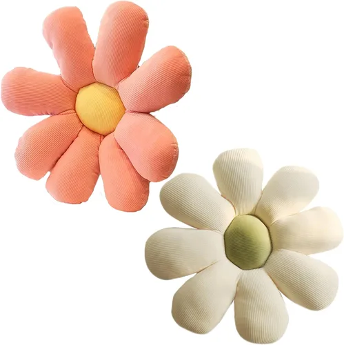 Vista 8 de Tanha Almohada de margarita, cojines de almohada de flores, almohada de suelo de flores, lindas almohadas con forma, decoración de habitación