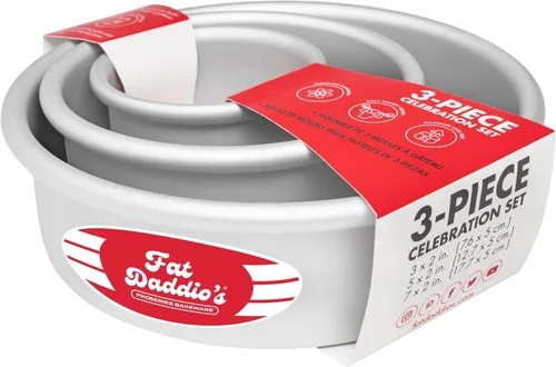 Vista 49 de Fat Daddio's Juego de moldes para pasteles redondos uniformes de aluminio anodizado de 4 niveles, profundidad de 3 pulgadas