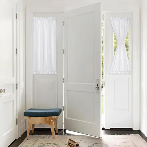 Vista 20 de Pony Dance Cortinas de ventana de puerta de luz lateral, cortinas de privacidad para ventana, cubierta aislante térmica para puerta de patio, puerta