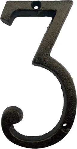 Vista 38 de BetLight Número de casa de hierro fundido de 5.5 pulgadas de alto, números de dirección de casa sólidos, elegante acabado marrón negro, fácil