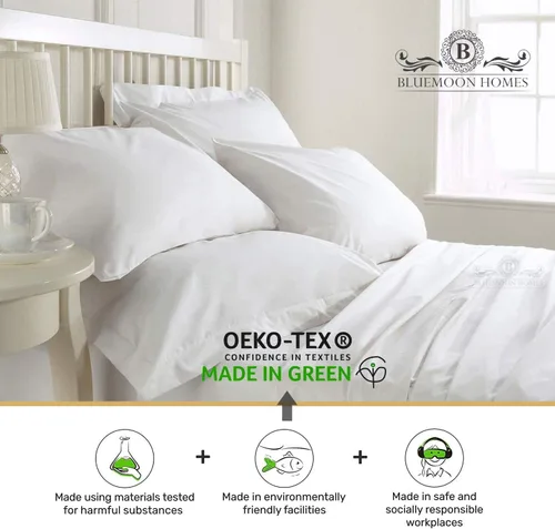 Vista 45 de 100% Cotton Pillow Covers for Queen/Standard Size Pillows - Set of 2 Sateen Pillowcases - Egyptian Cotton Pillow Cases with Long Staple Cotton for