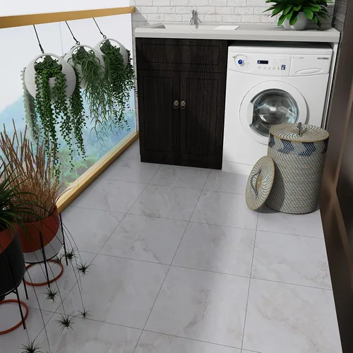 Vista 5 de CHICHOME Paquete de 6 azulejos de suelo impermeables de 12 x 12 pulgadas para despegar y pegar, azulejos de vinilo autoadhesivos extraíbles