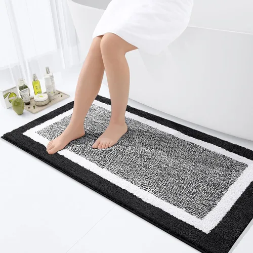 Vista 45 de OLANLY Alfombras de baño 24x16, tapetes de baño extra suaves y absorbentes de microfibra, antideslizantes, lavables a máquina, secan rápido