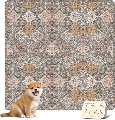 Vista 42 de nunubaby Almohadillas lavables para orina para perros, elegantes, antideslizantes y a prueba de fugas. Almohadillas reutilizables para orinal