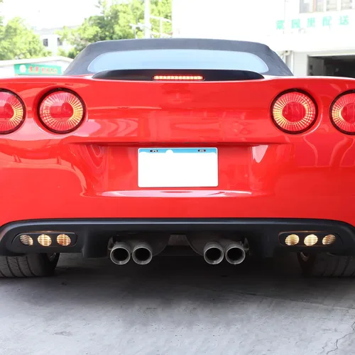 Vista 4 de Cubierta protectora de luces antiniebla para automóvil compatible con Chevy Corvette C6 2005-2013, accesorios de cubierta de luces de parachoques