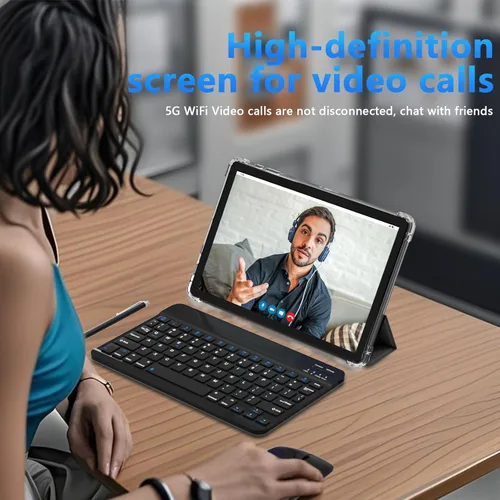 Vista 5 de Tableta de 11 pulgadas 2 en 1, 18GB + 128GB, Tableta Android 15, 1TB Expandible, Cámara de 13MP, Procesador Octa-Core 5G WiFi Batería de 8000MAH