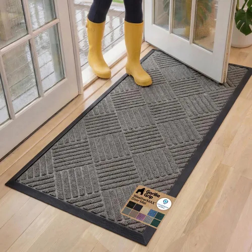 Vista 88 de Gorilla Grip - Tapete WeatherMax todo terreno 100% impermeable, caucho natural, resistente a manchas y decoloración, interior y exterior, fácil