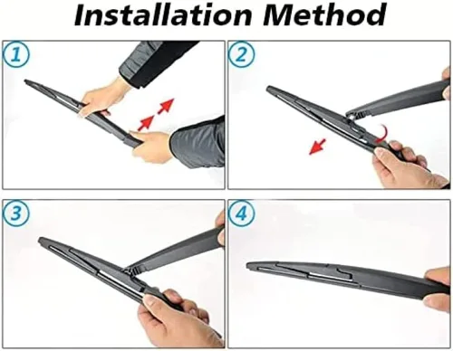 Vista 7 de Juego de limpiaparabrisas trasero, compatible con Lexus NX200 2014-2019 de 14 pulgadas, repuesto de limpiaparabrisas trasero y brazo
