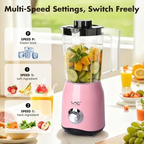 Vista 4 de Batidora para batidos, licuadora personal de 300 W y molinillo combinado para cocina con un vaso portátil de 54 onzas, batidos, jugos, bebidas