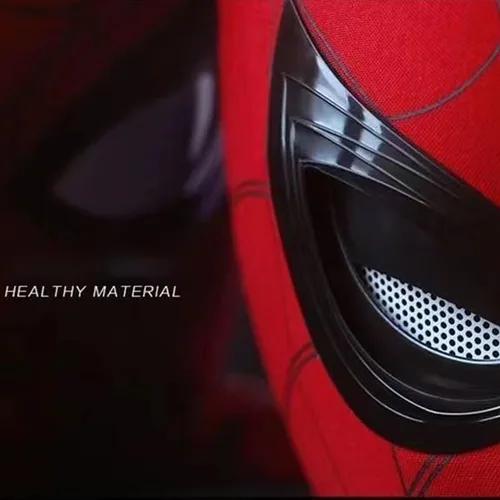 Vista 4 de YONTYEQ Juguete de máscara de héroe araña, ojos móviles, control remoto, cara completa, ideal para Halloween, Navidad, cosplay
