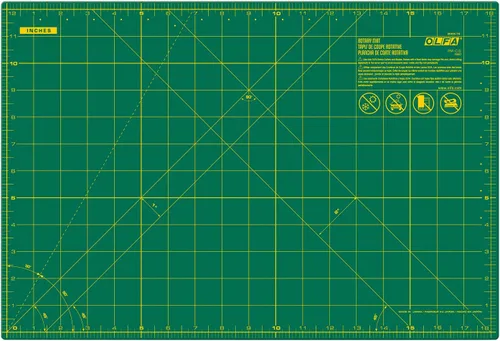 Vista 4 de OLFA Alfombrilla giratoria de doble cara autorreparable de 12 x 18 pulgadas (RM-CG-01/GRY) - Alfombrilla de corte de doble cara de 12 x 18 pulgadas