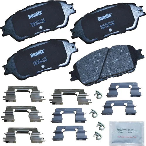 Vista 135 de Pastillas de Freno Delanteras Cerámicas Bendix Priority1 CFC430A para Modelos Selectos INFINITI G35, I30, Nissan 350Z, Altima, Juke, Maxima, Sentra