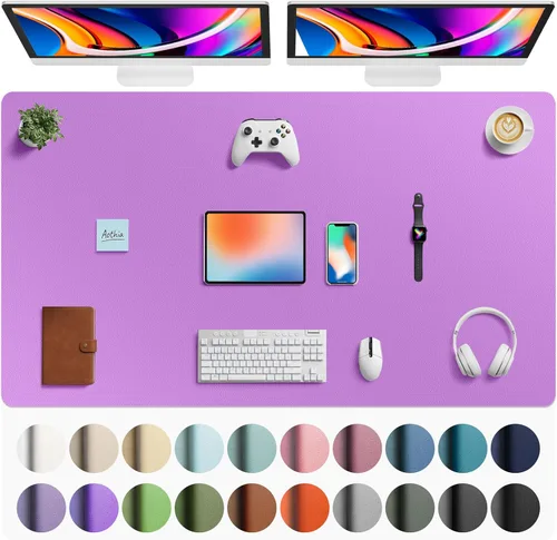 Vista 830 de Aothia Protector de escritorio de cuero, alfombrilla para mouse, alfombrilla de escritorio de oficina, 31.5 x 15.7 pulgadas, secante de escritorio