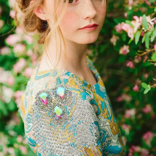 Vista 7 de SEWACC Rhinestone Fringe Hombro Epaulette con cuentas borla cristal hombro DIY ropa (plata 1)