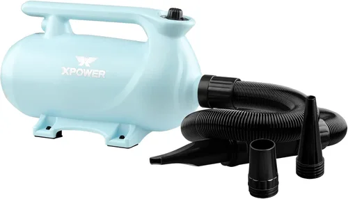 Vista 7 de XPOWER B-123 - Secador de pelo para perros con control de velocidad y temperatura ajustable, secador de pelo para mascotas con 3 boquillas