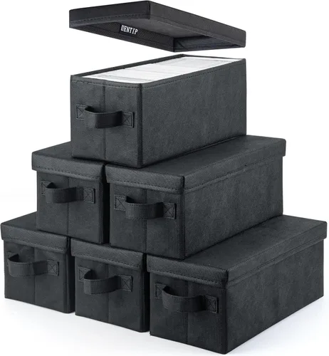 Vista 17 de UENTIP Cajas de almacenamiento para CD, paquete de 2 cajas de almacenamiento para DVD y CD con capacidad para 30 CD en estuches jewel completos, 60