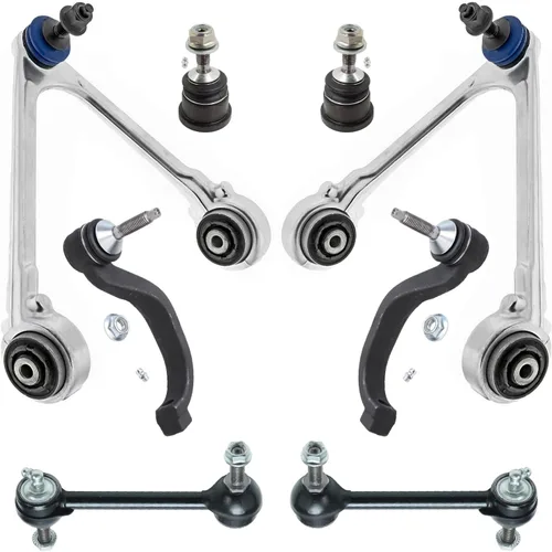 Vista 343 de Detroit Axle - Kit de brazos de control delanteros de 8 piezas para Toyota Sienna 2004-2010, 2 brazos de control inferiores con rótulas, 4 barras