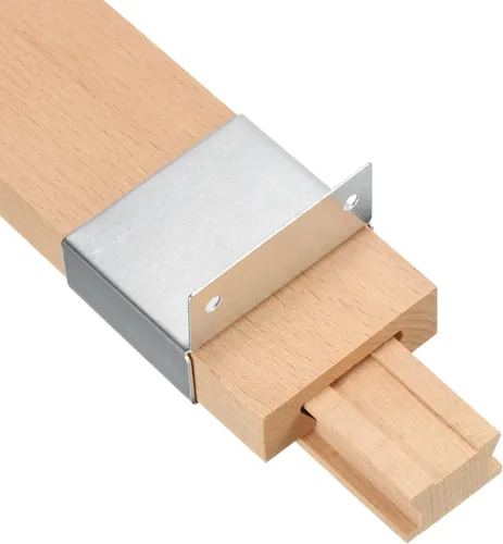 Vista 14 de uxcell 1 juego de correderas de madera para cajones con soporte deslizante de metal, guía central de madera clásica, kit de repuesto de rieles