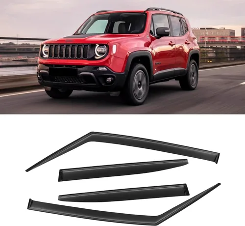 Vista 319 de Visera de ventana para Jeep Cherokee 1984-2001 (Excluye Modelo Limited), Protectores Guards Shields de lluvia de canal exterior, Deflector