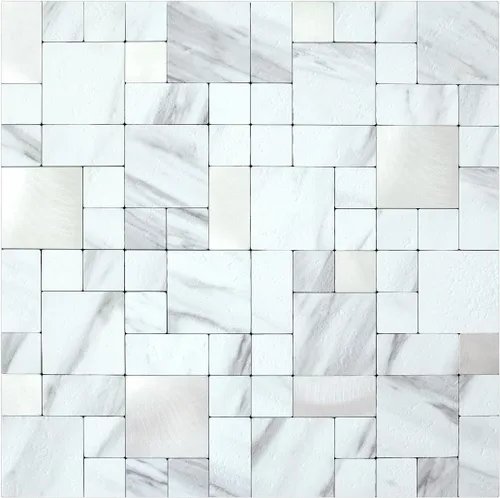 Vista 19 de DICOFUN 1 hoja de azulejos de cobre para despegar y pegar, azulejos de acero inoxidable para salpicaduras de metal para cocina, pegar en protector