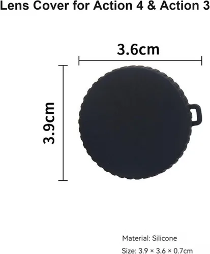 Vista 3 de 2 unids silicona protector lente protector tapa tapa cubierta de tapa para DJI OSMO acción 4/acción 3 deportes cámara accesorios