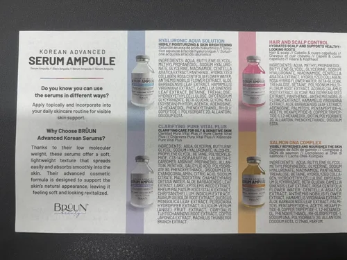 Vista 8 de BRÜUN SD - Control Salmon DNA Ampolla - Micro Needling Korean Serum Booster para rostro y cuerpo para usar con y sin Derma Pen Microneedling Skin