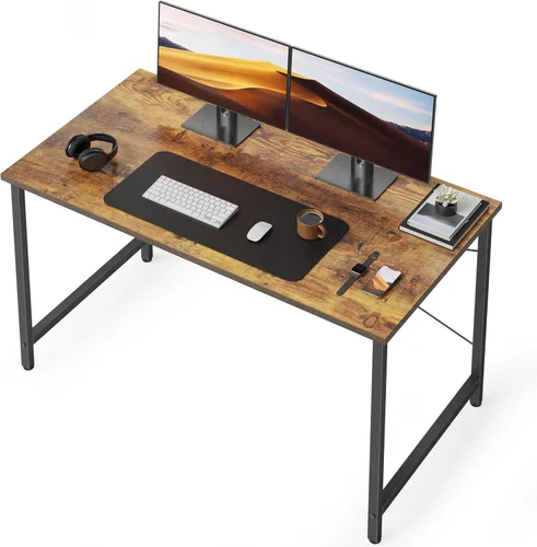 Vista 104 de CubiCubi Escritorio para computadora, escritorio pequeño de oficina en casa de 40 pulgadas, mesa de PC de estilo moderno y simple para el hogar