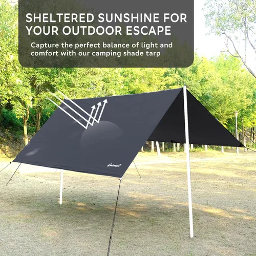 Vista 7 de Clostnature Waterproof Camping Tarp for Tent - Ultralight Hammock Rain Fly for Backpacking, Heavy Duty Camping Hiking Awning Lightweight Rain Tarp
